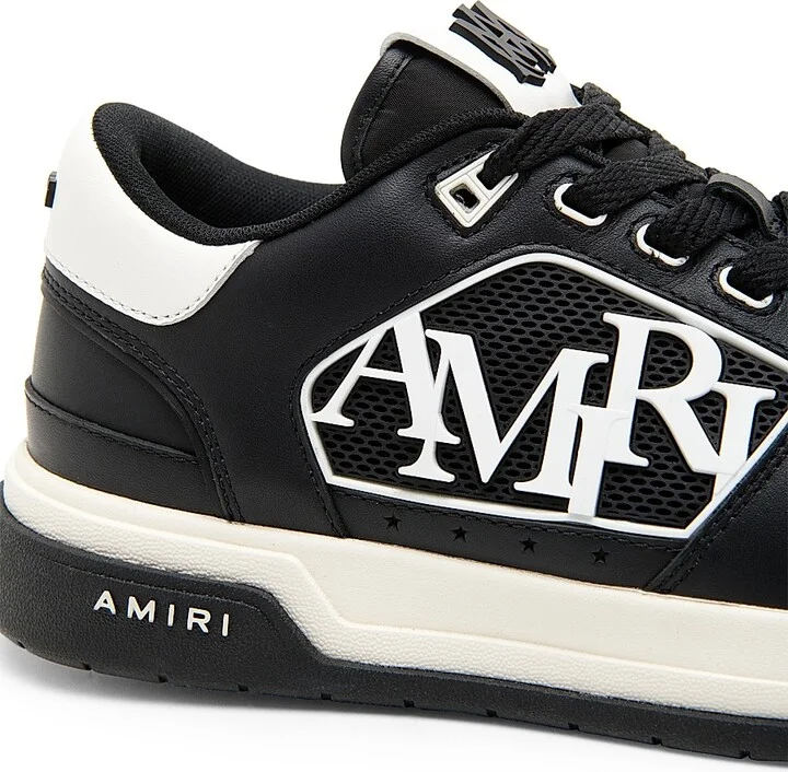 Men's Classic Logo Leather Low-Top Sneakers - Black Black - Size 15 - Image 5