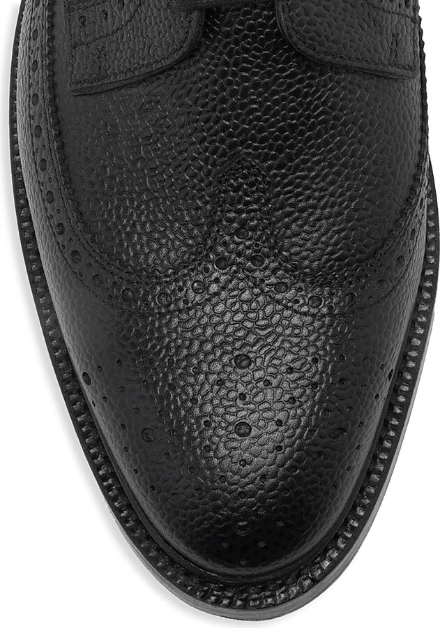 Men's Classic Longwing Brogues - Black - Size 6 - Image 4