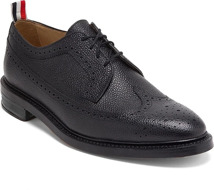 Men's Classic Longwing Brogues - Black - Size 6