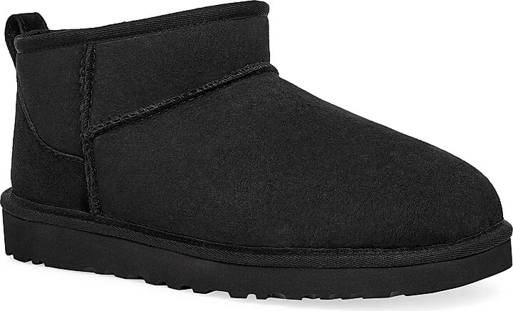 Men's Classic Ultra Mini Sheepskin Ankle Boots - Black - Size 10 - Image 2
