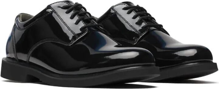 Men's Classics Uniform Poromeric Oxford Shoes In Black Patent
