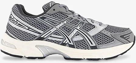 Mens Clay Grey Pure Silver Gel 1130 Leather and Mesh Low-Top Trainers 10