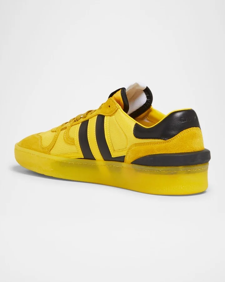 Men's Clay Leather and Mesh Low-Top Sneakers - Image 4