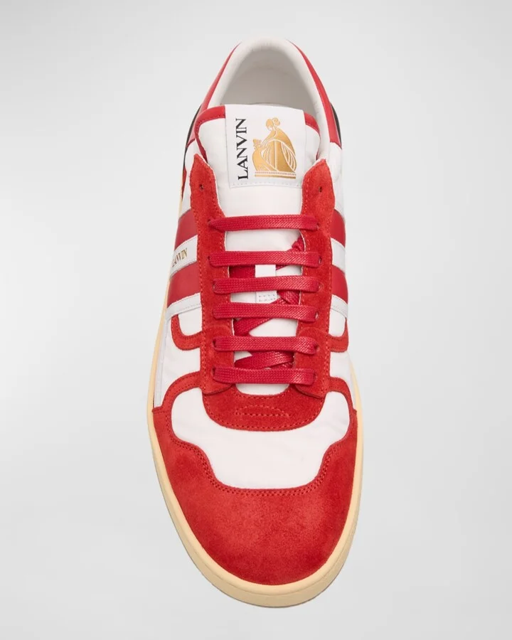 Men's Clay Suede and Nylon Low-Top Sneakers - Image 2