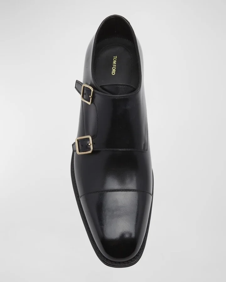 Men's Claydon Leather Double-Monk Strap Loafers - Image 7