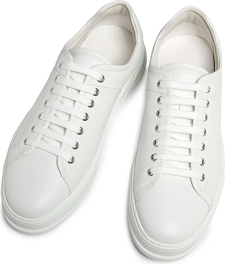 Men's Clayton Leather Low-Top Sneakers - Bianco Ottico - Size 9 - Image 4