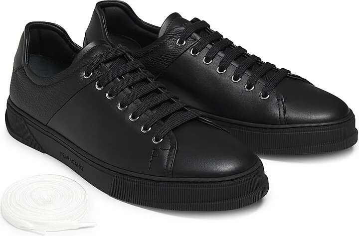 Men's Clayton Leather Low-Top Sneakers - Bianco Ottico - Size 9 - Image 7