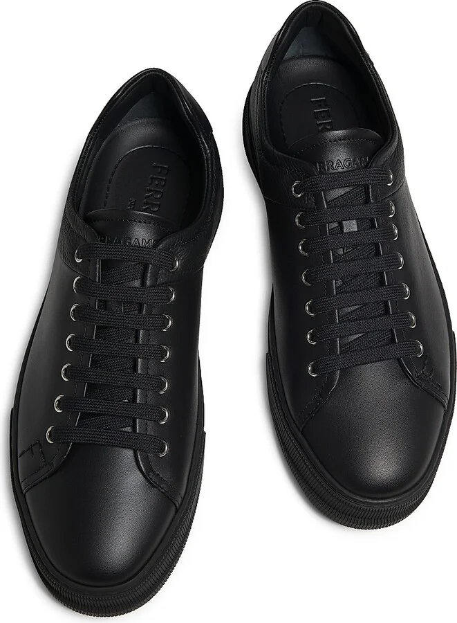 Men's Clayton Leather Low-Top Sneakers - Bianco Ottico - Size 9 - Image 9