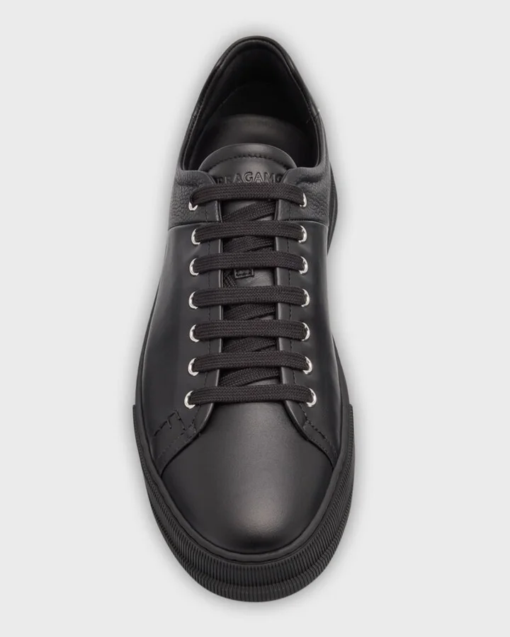 Men's Clayton Mixed Leather Low-Top Sneakers - Image 4