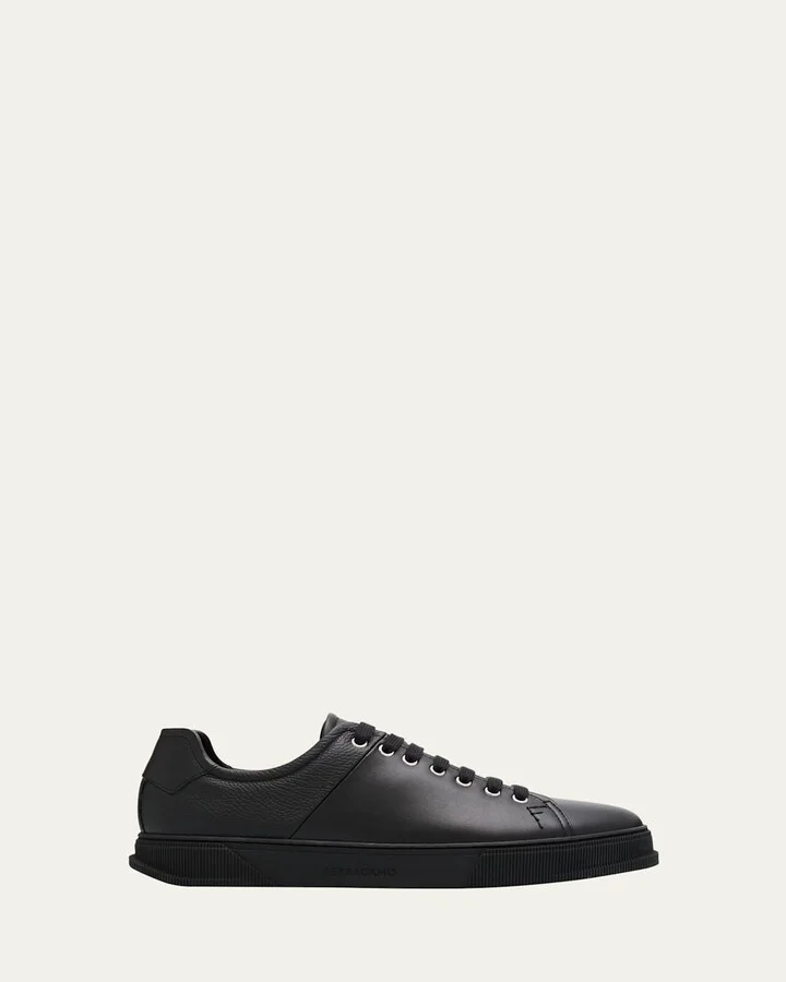 Men's Clayton Mixed Leather Low-Top Sneakers