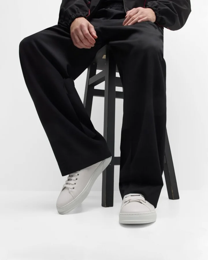 Men's Clayton Tonal Leather Low-Top Sneakers - Image 11