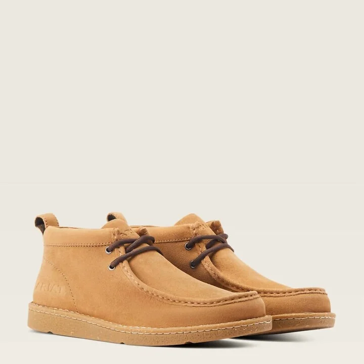 Men's Clean Country Suede Chukka Shoes In Dark Tan