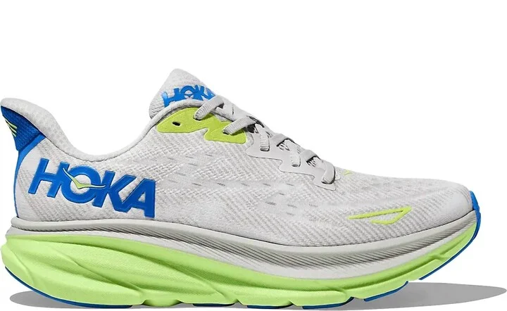 Men's Clifton 9 Running Shoes In Stardust/electric Cobalt