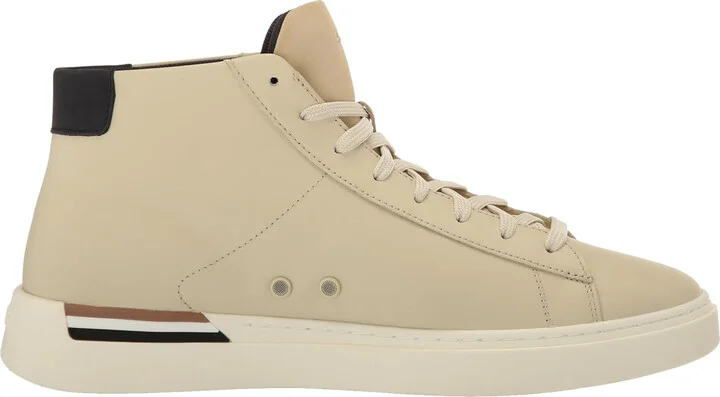 Men's Clint High Top Leather Sneaker Rubber Shoes Navajo Cream