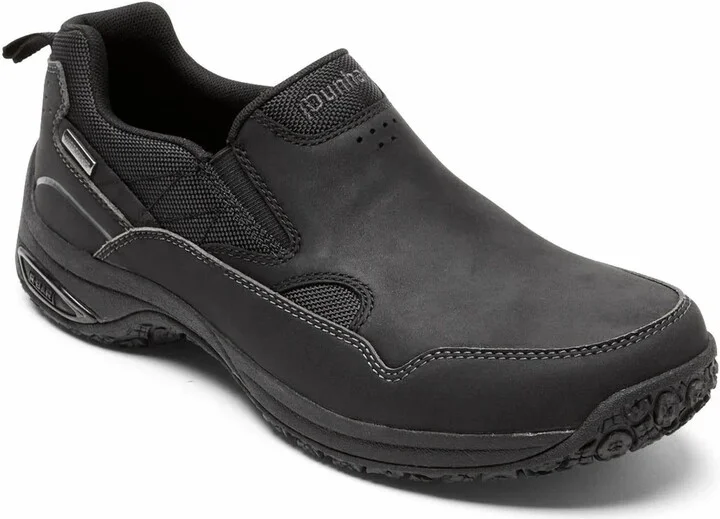 Men's Cloud Plus Waterproof Slip-On Shoes - Wide In Black