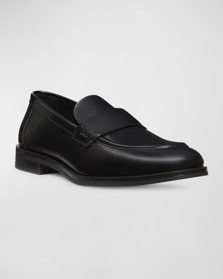 Men's Club Brushed Leather Slip-On Loafers - Image 3