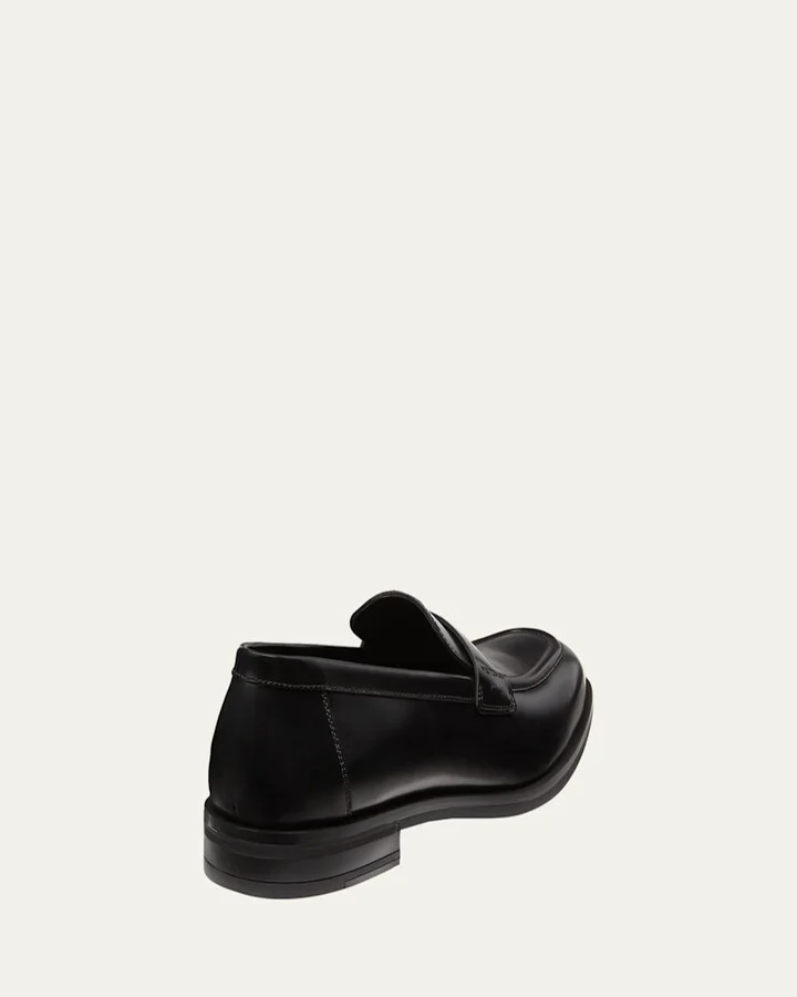 Men's Club Brushed Leather Slip-On Loafers - Image 2