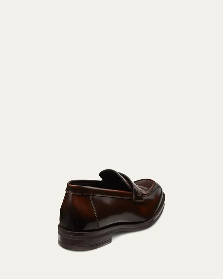 Men's Club Brushed Leather Slip-On Loafers - Image 4
