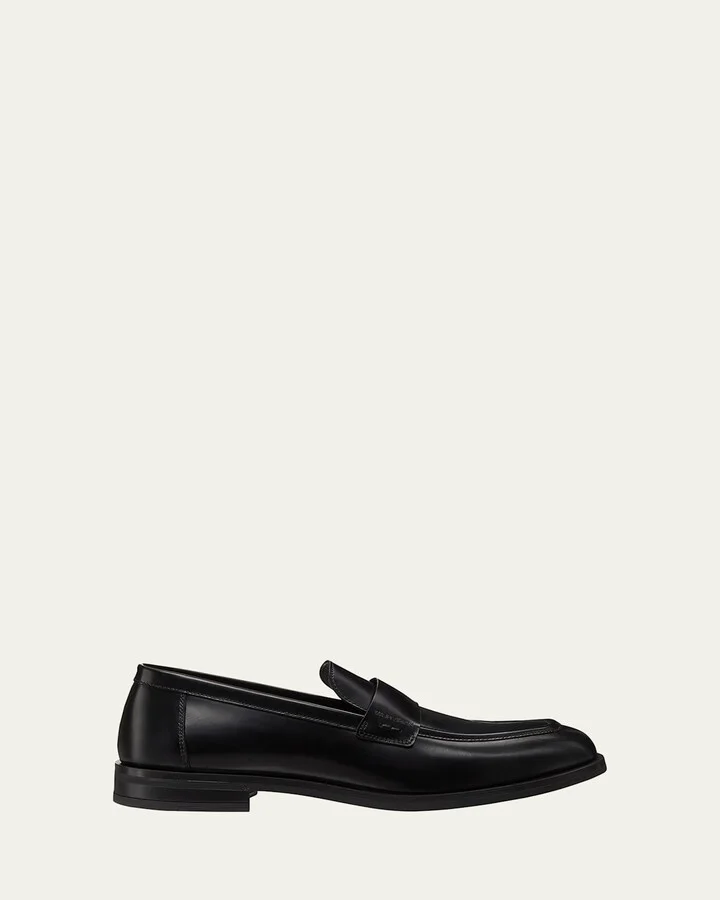Men's Club Brushed Leather Slip-On Loafers