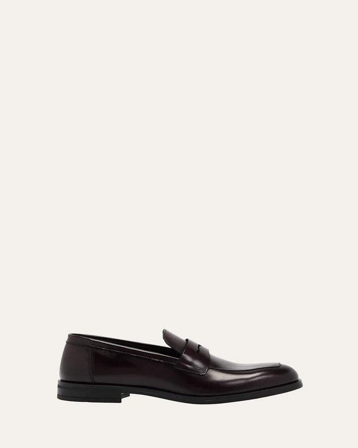 Men's Club Burnished Leather Penny Loafers