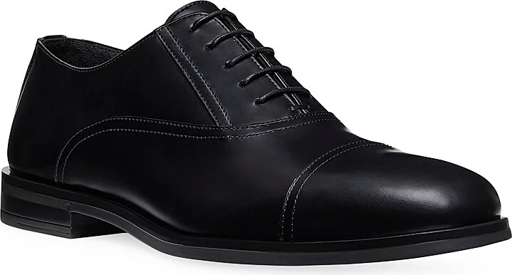 Men's Club Classic Leather Oxfords - Black - Size 10 - Image 2