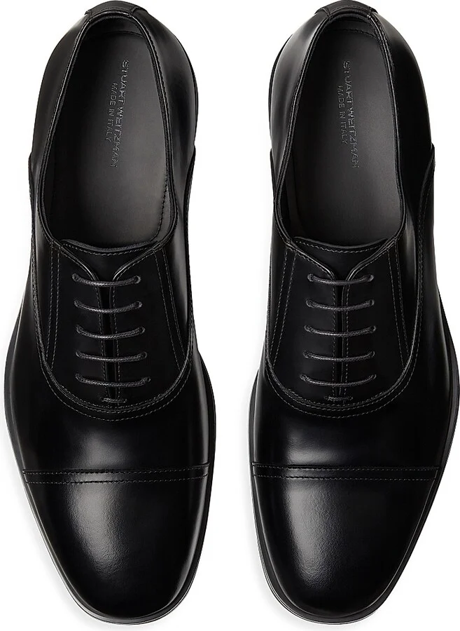 Men's Club Classic Leather Oxfords - Black - Size 10 - Image 4