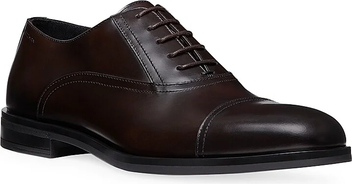 Men's Club Classic Leather Oxfords - Black - Size 10 - Image 5