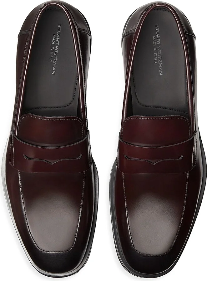 Men's Club Classic Penny Loafers - Burgundy - Size 10 - Image 4