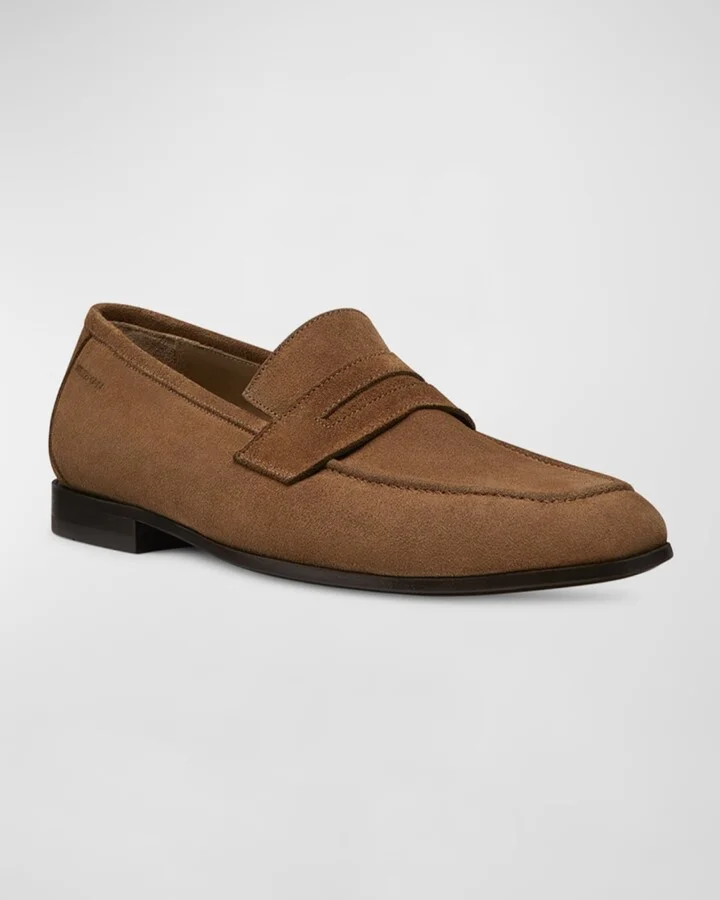 Men's Club Suede Penny Loafers - Image 3