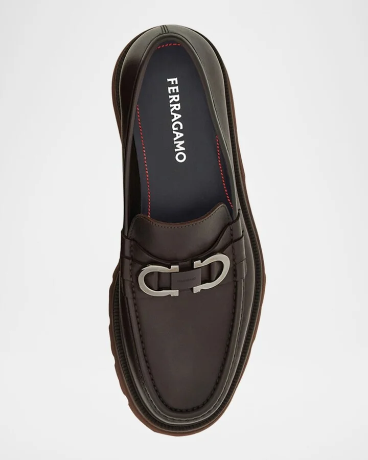 Men's Cocoon Gancini Lug-Sole Moccasin Loafers - Image 2