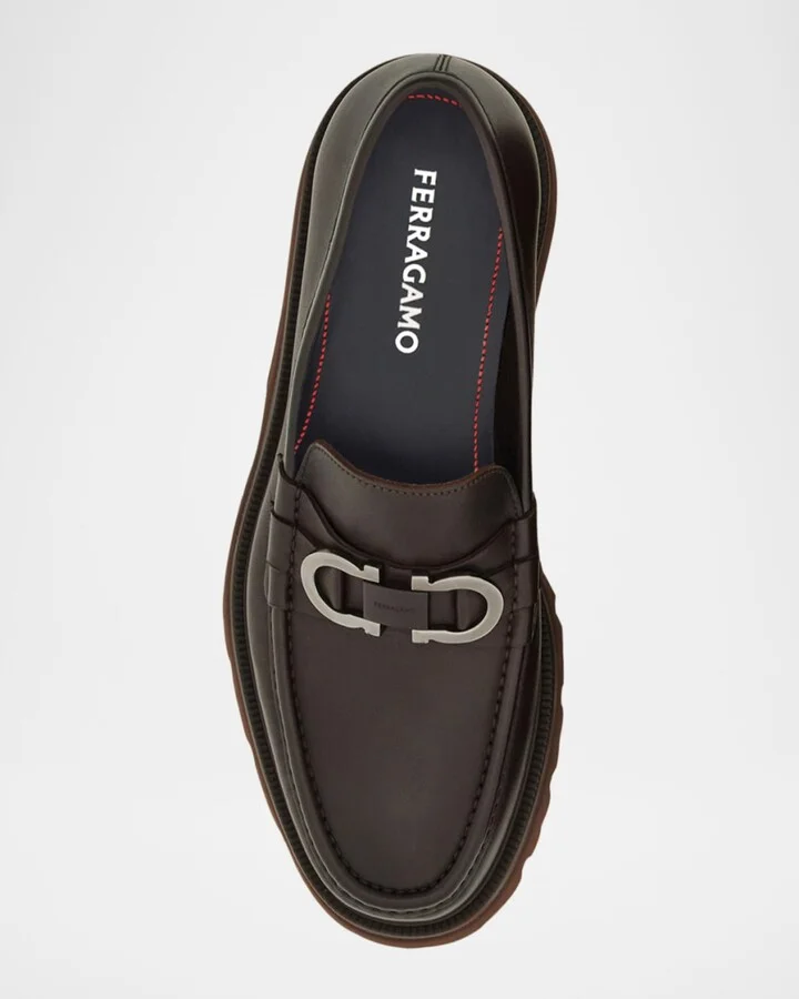 Men's Cocoon Gancini Lug-Sole Moccasin Loafers - Image 3