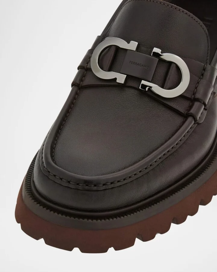 Men's Cocoon Gancini Lug-Sole Moccasin Loafers - Image 4