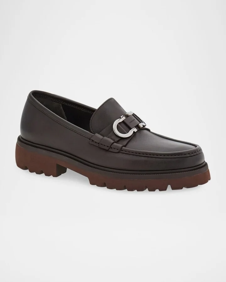 Men's Cocoon Gancini Lug-Sole Moccasin Loafers - Image 5