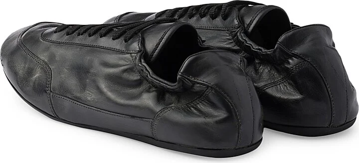 Men's Collapse Leather Sneakers - Black - Size 5 - Image 4