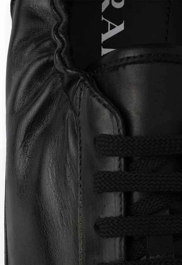 Men's Collapse Leather Sneakers - Black - Size 5 - Image 5