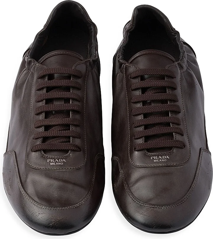 Men's Collapse Leather Sneakers - Black - Size 5 - Image 6