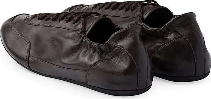Men's Collapse Leather Sneakers - Black - Size 5 - Image 7