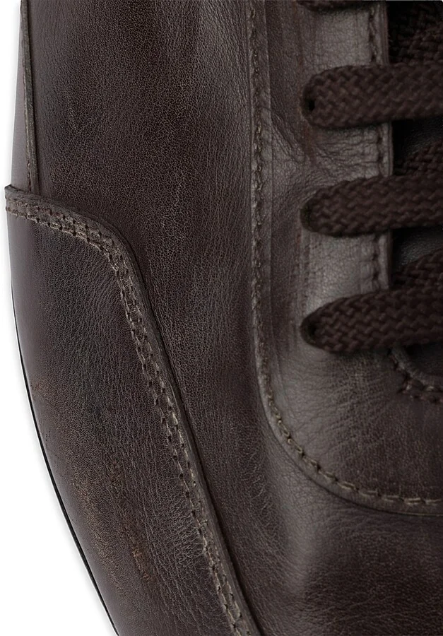 Men's Collapse Leather Sneakers - Black - Size 5 - Image 8