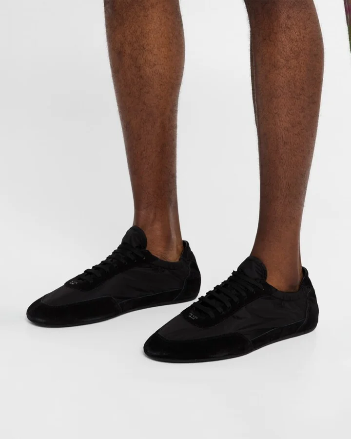 Men's Collapse Nylon and Suede Low-Top Sneakers - Image 2