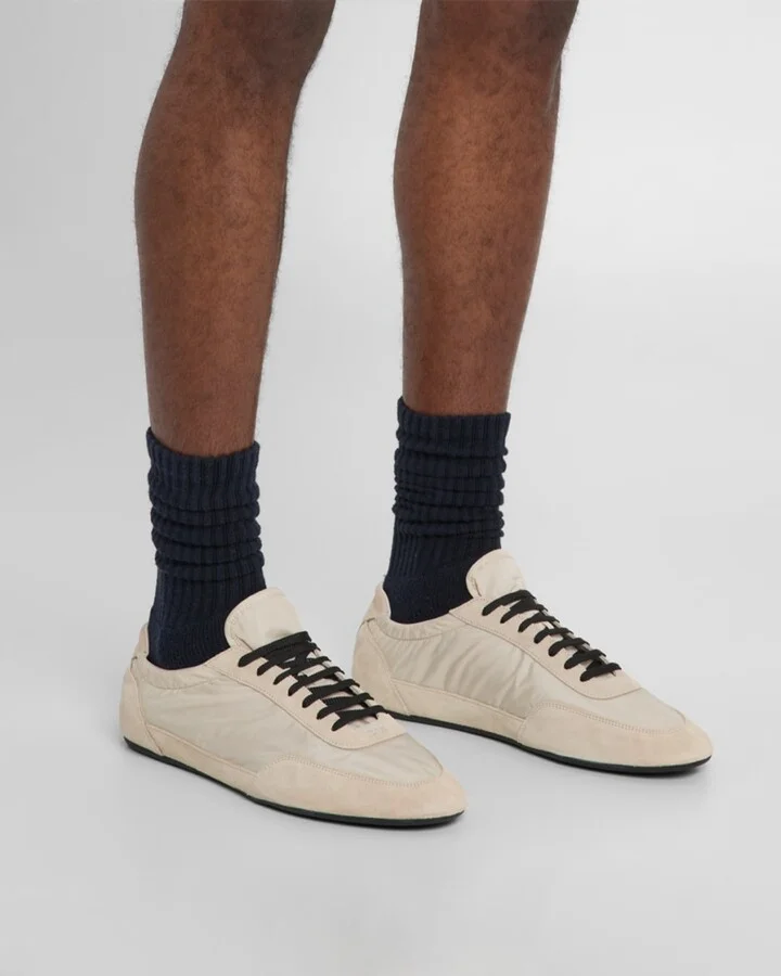 Men's Collapse Nylon and Suede Low-Top Sneakers - Image 7