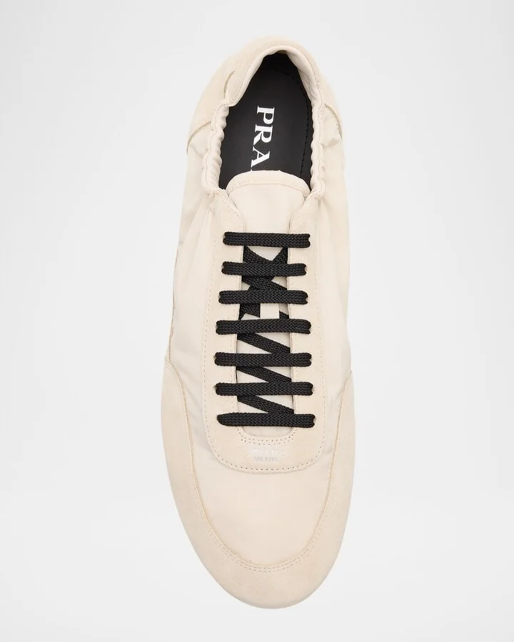 Men's Collapse Nylon and Suede Low-Top Sneakers - Image 10