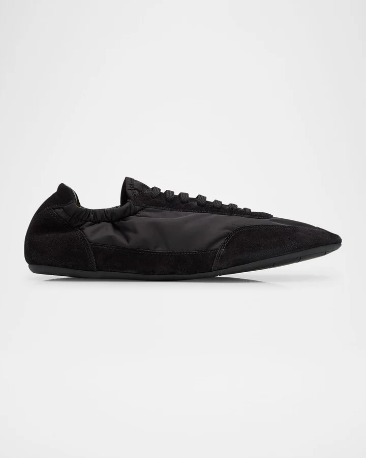 Men's Collapse Nylon and Suede Low-Top Sneakers