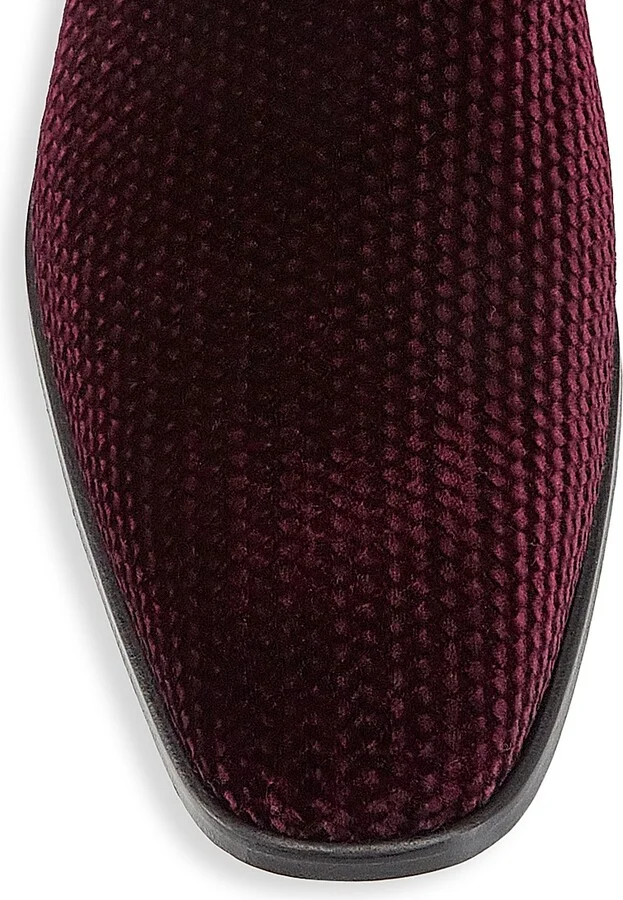 Men's COLLECTION Dotted Velvet Loafers - Anemone - Size 7.5 - Image 4