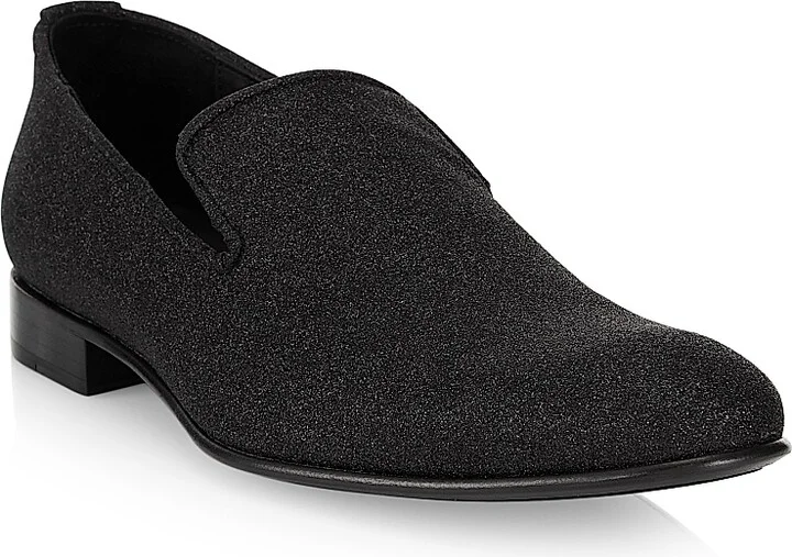 Men's COLLECTION Sparkle Leather Loafers - Moonless - Size 7 - Image 2