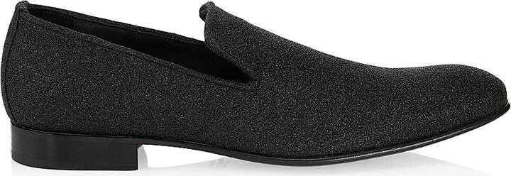 Men's COLLECTION Sparkle Leather Loafers - Moonless - Size 7