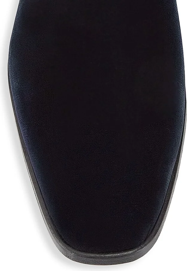 Men's COLLECTION Velvet Loafers - Navy - Size 7 - Image 4