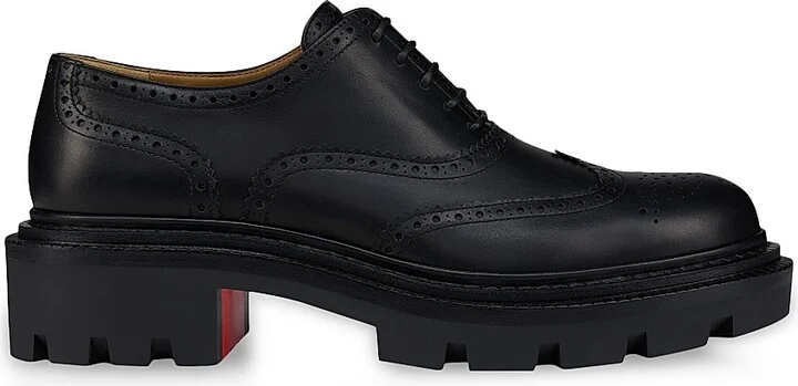 Men's College Oxford Shoes - Black - Size 13.5