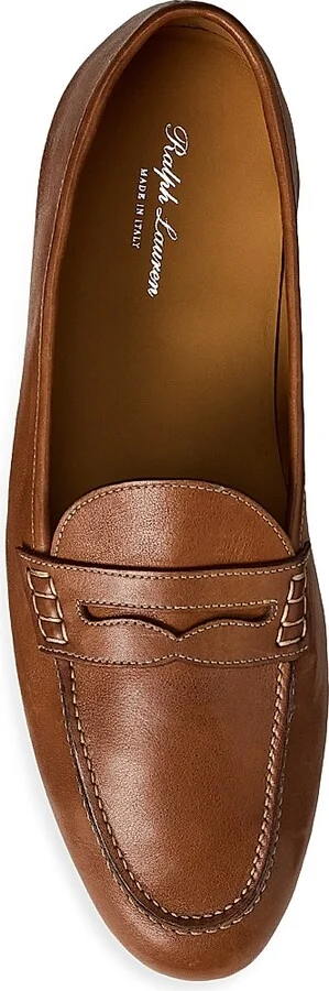 Men's Collins Leather Penny Loafers - Tan - Size 11 - Image 4