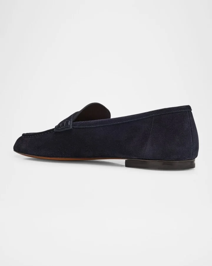 Men's Collins Suede Penny Loafers - Image 2
