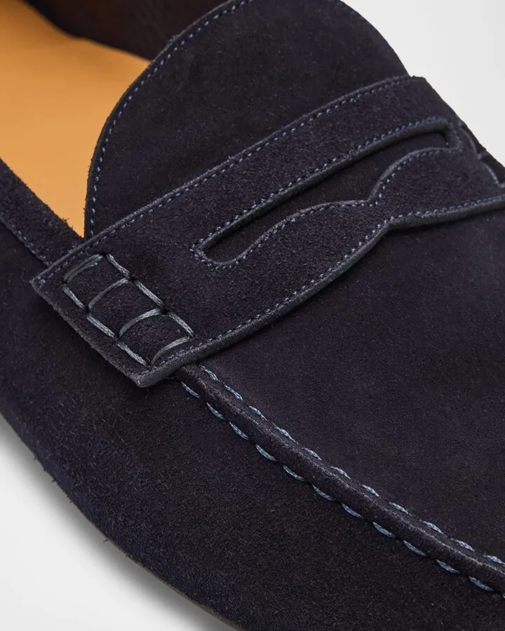 Men's Collins Suede Penny Loafers - Image 6